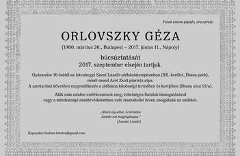 Orlovszky Géza búcsúztatása